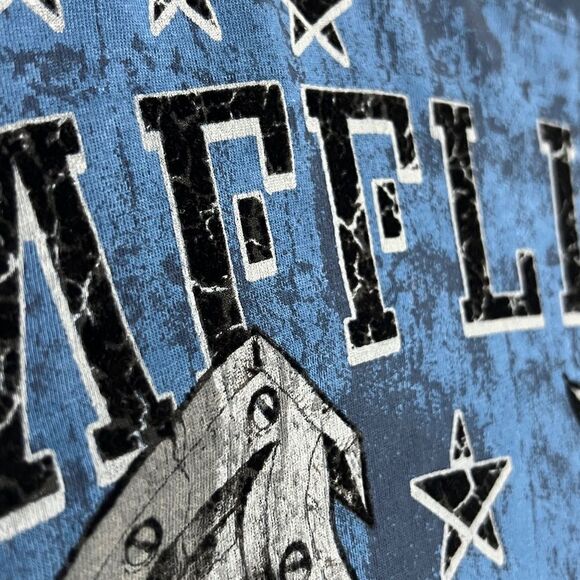 🔥☠️ Y2K AFFLICTION BLK PRM Designer Grunge AOP Graphic Distressed Tee 3XL - EUC - Picture 9 of 14